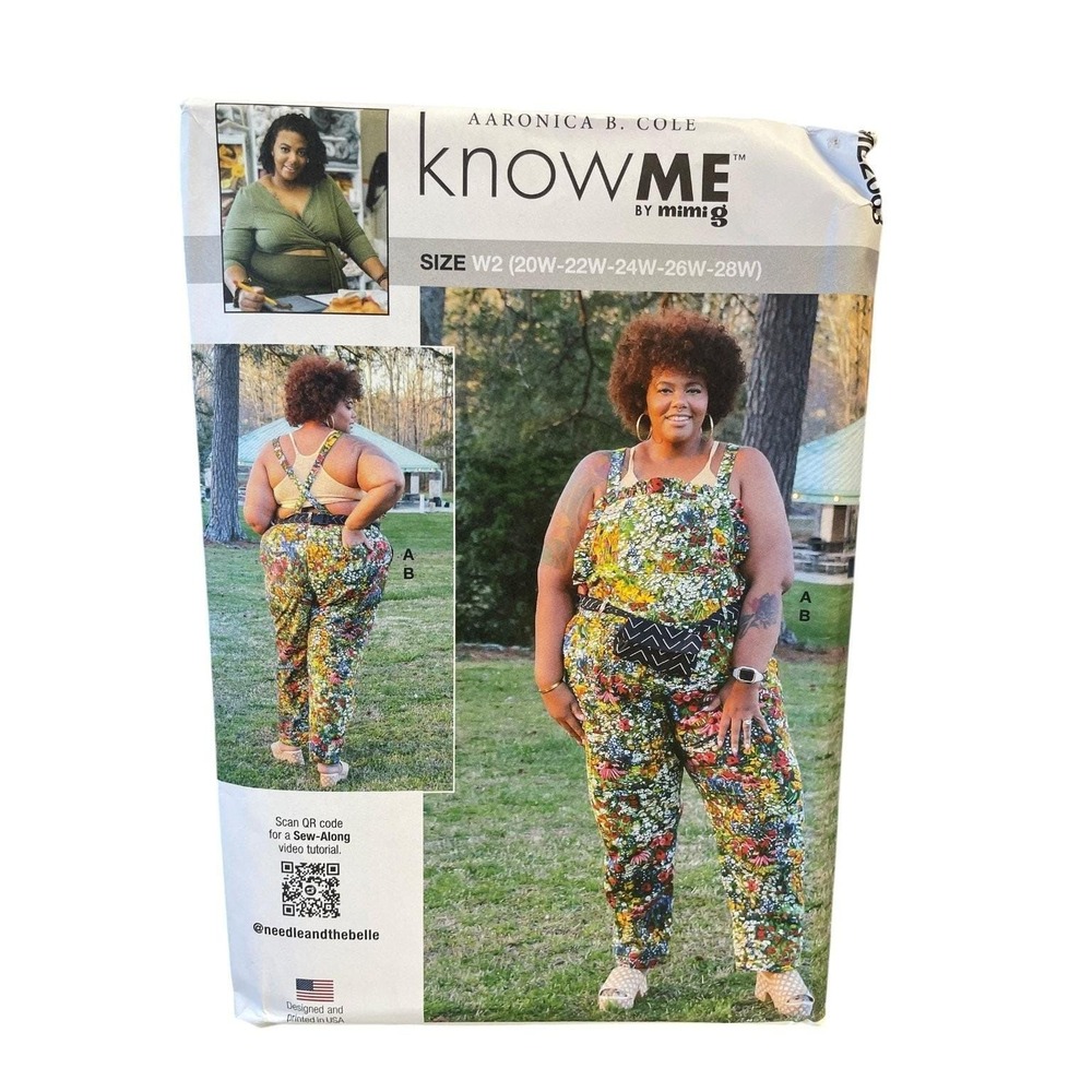 knowME ME2083 Plus Size 20W-28W Misses Womens Overalls Belt Bag